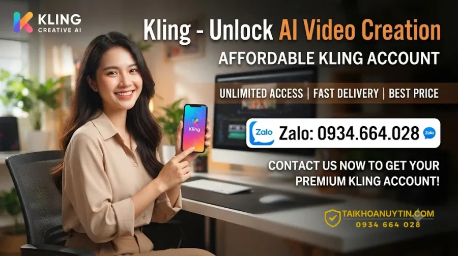 Tài khoản Kling giá rẻ | Mua Kling AI chính hãng giá tốt