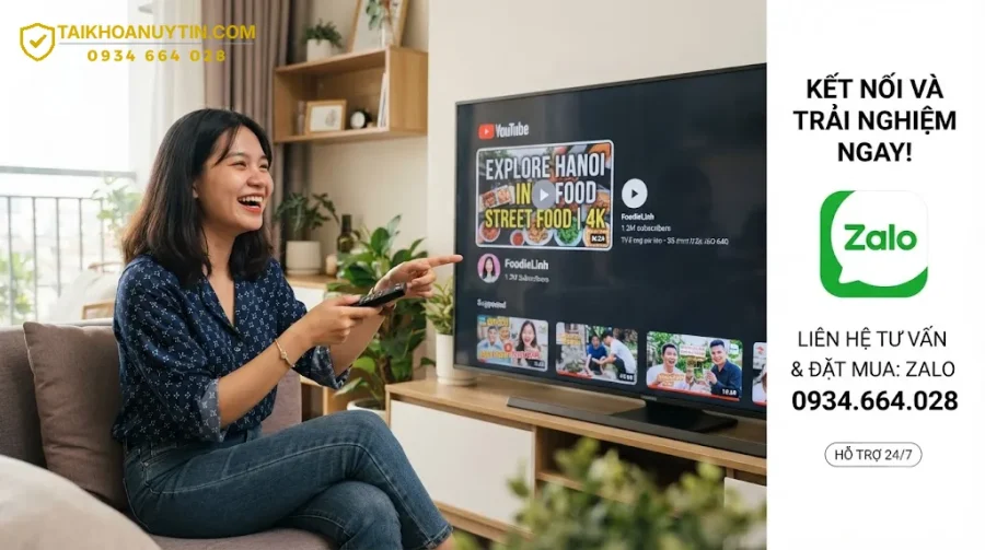 YouTube trên TV: Cách kết nối và dùng YouTube Premium hiệu quả