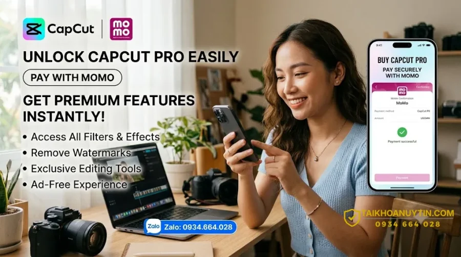 Mua CapCut Pro bằng MoMo | Thanh toán nhanh, nhận ngay