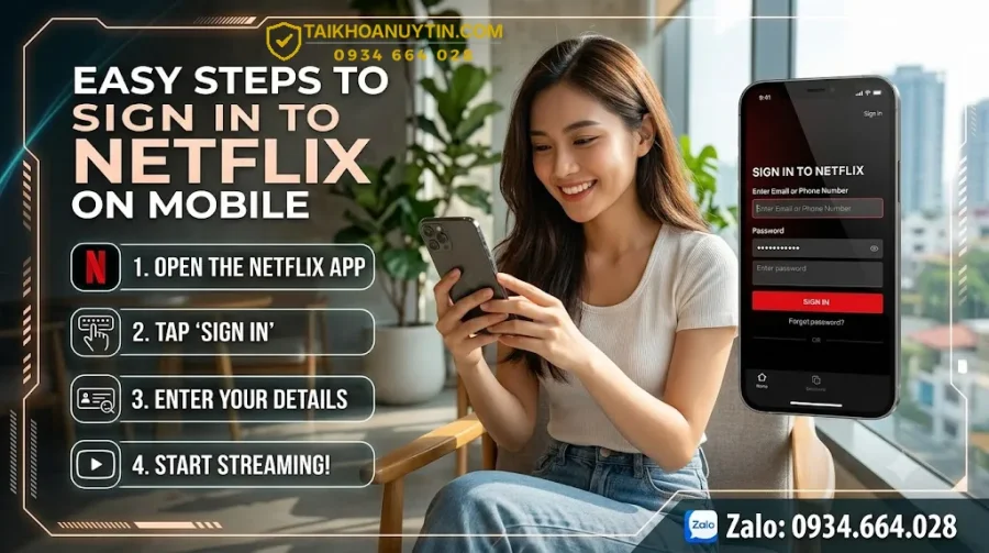 Cách đăng nhập Netflix trên điện thoại nhanh, dễ nhất