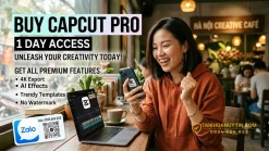 Mua CapCut Pro 1 ngày giá chỉ 8K - Full Premium chính hãng