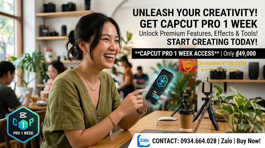 capcut pro 1 tuần