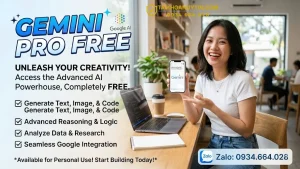 Gemini Pro Free: Cách dùng Gemini Pro miễn phí