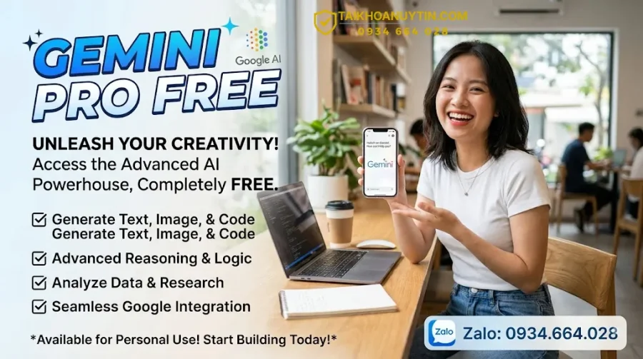 Gemini Pro Free: Cách dùng Gemini Pro miễn phí