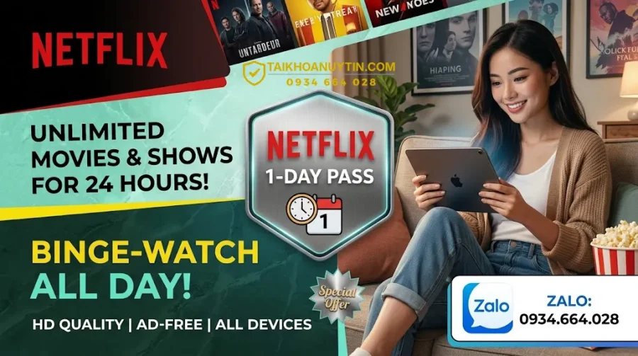 Gói Netflix 1 ngày giá rẻ – Xem Netflix linh hoạt