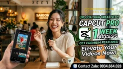 Mua CapCut Pro 1 tuần giá rẻ chỉ 25K